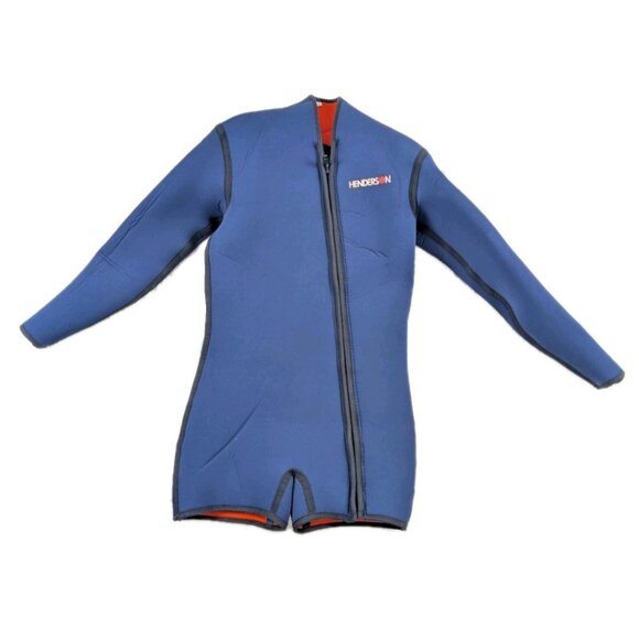 vtg. Henderson Aquatics women’s medium Shorty Long sleeve Wetsuit zipper up - Picture 1 of 16
